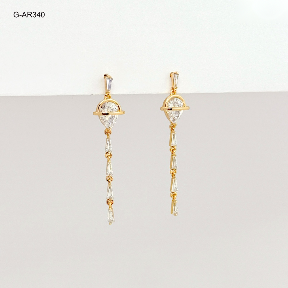 *ARETE EN RODINADO GOLD CHAMPAGNE SURTIDO