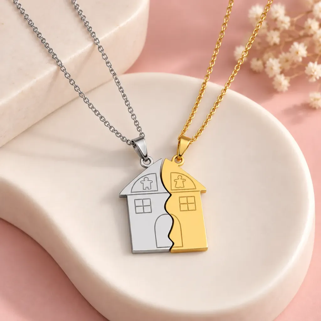 [AC-JU-163] Set en acero para parejas casita de los sueños