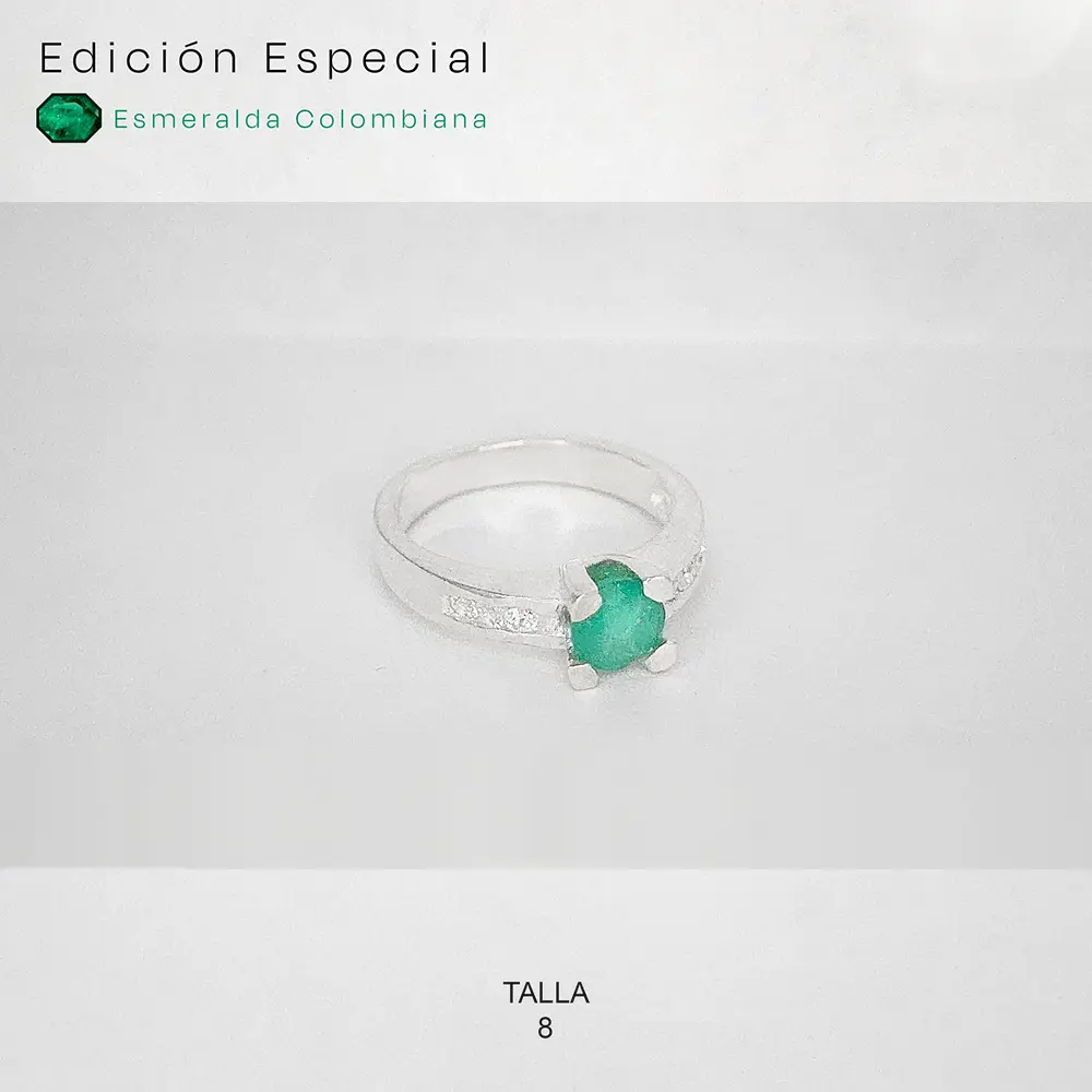 *ANILLO EDICIÓN ESPECIAL ESMERALDA AUTENTICA PLATA 925 