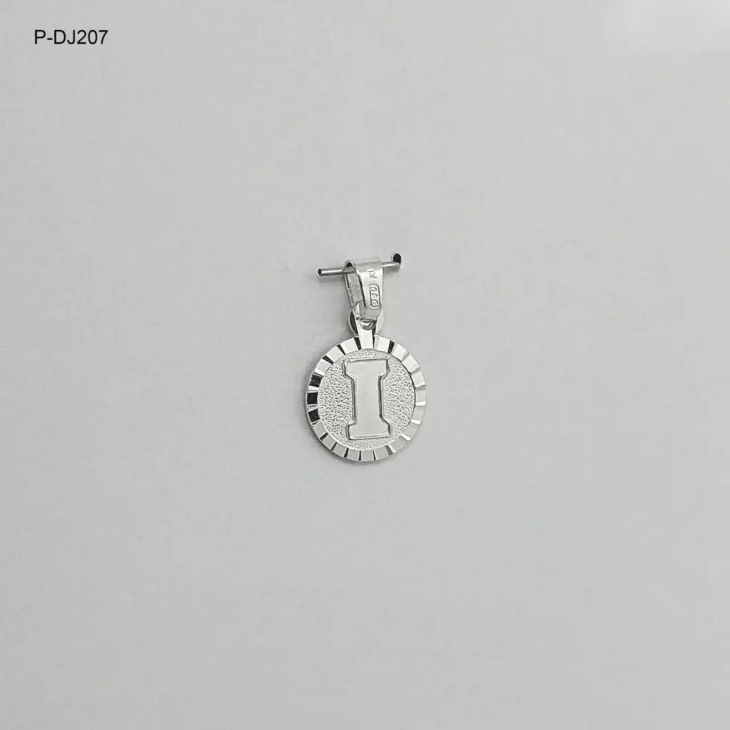 Dije en plata ley 925 dije inicial redonda - letras: i - m - r - x