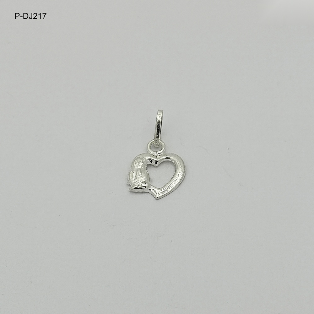Dije plata ley 925 corazón angelito