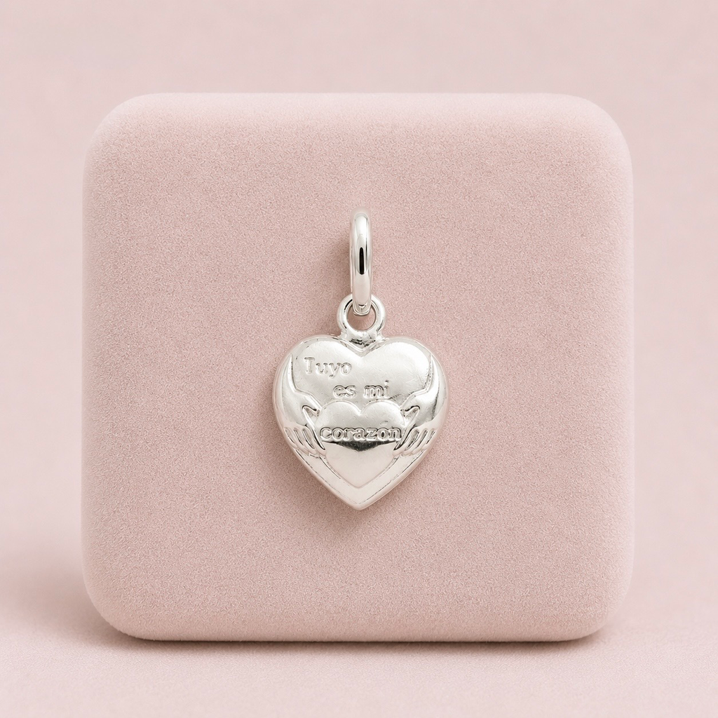Dije en plata ley 925 tuyo es mi corazón