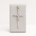 Dije en plata ley 925 cruz cristo 5cm