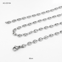 Cadena en acero silver gucci 60 cm