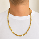 Cadena en acero gold / silver rustica 60 cm