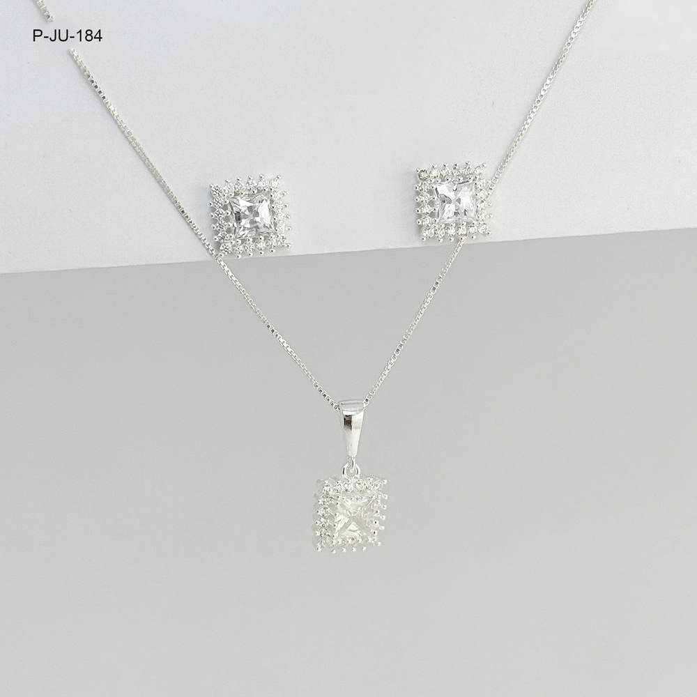 *JUEGO EN PLATA LEY 925 THAI CIRCÓN CUADRADO