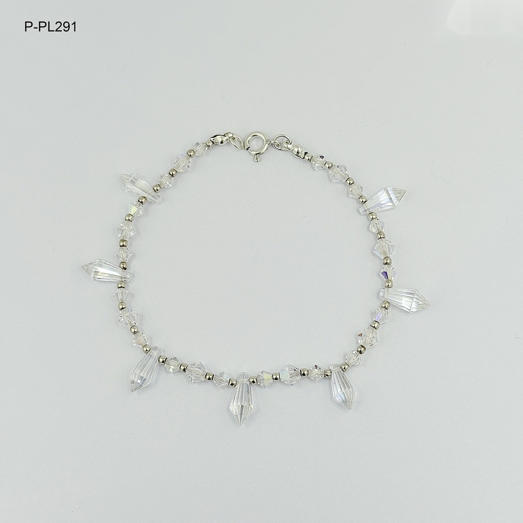 *PULSERA PLATA LEY 925 CRISTALES BLANCOS