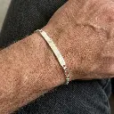 Pulsera esclava en Plata ley 925 tejido cartier / 21 cm