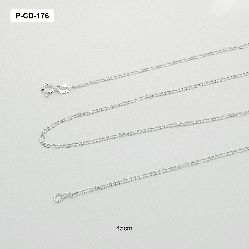 *CADENA EN PLATA LEY 925 TEJIDO CARTIER EXTRA DELGADA 45 CM