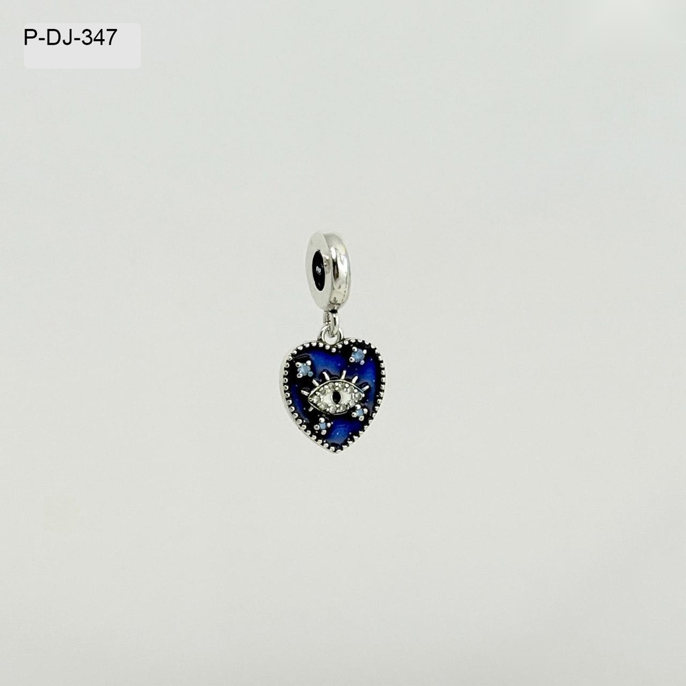 *P-DJ-347 DIJE EN PLATA LEY 925 CORAZÓN OJITO