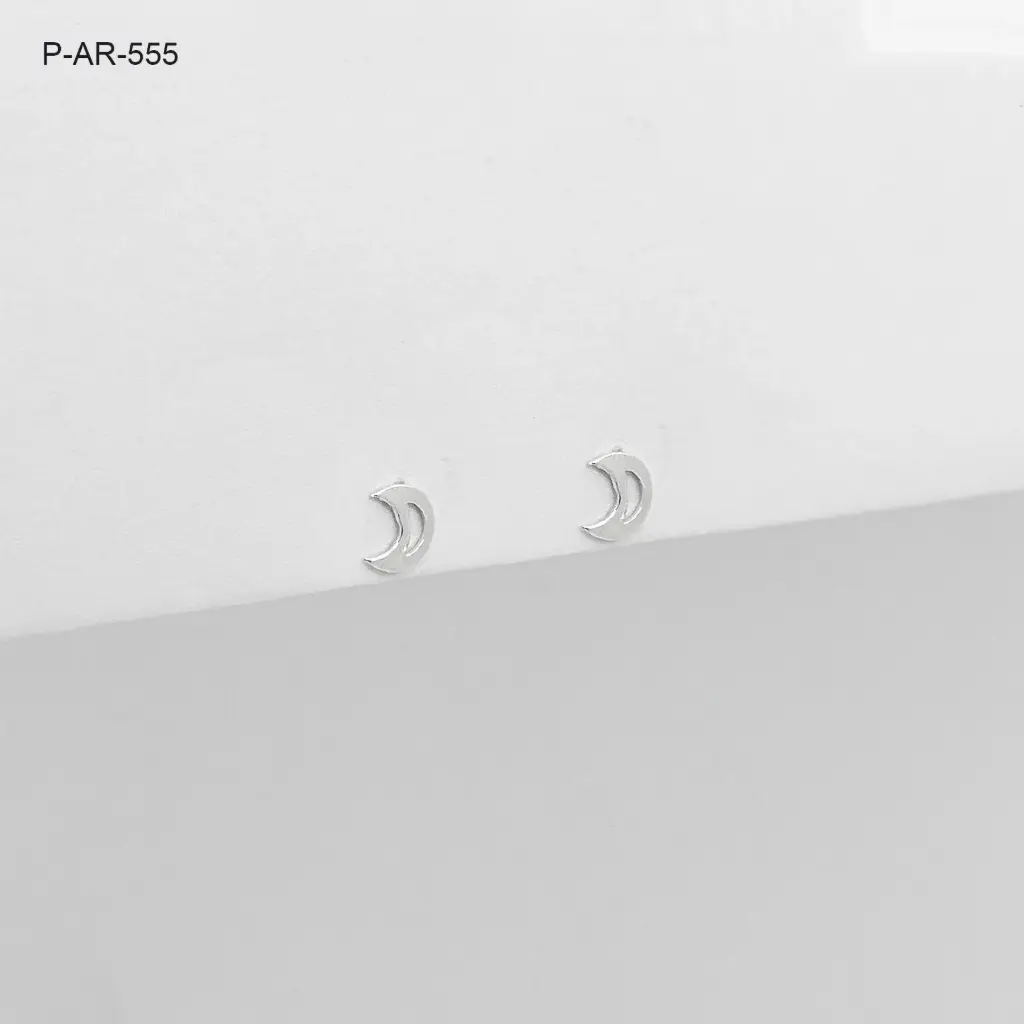 *P-AR-555 TOPO PLATA 925 MEDIALUNAS