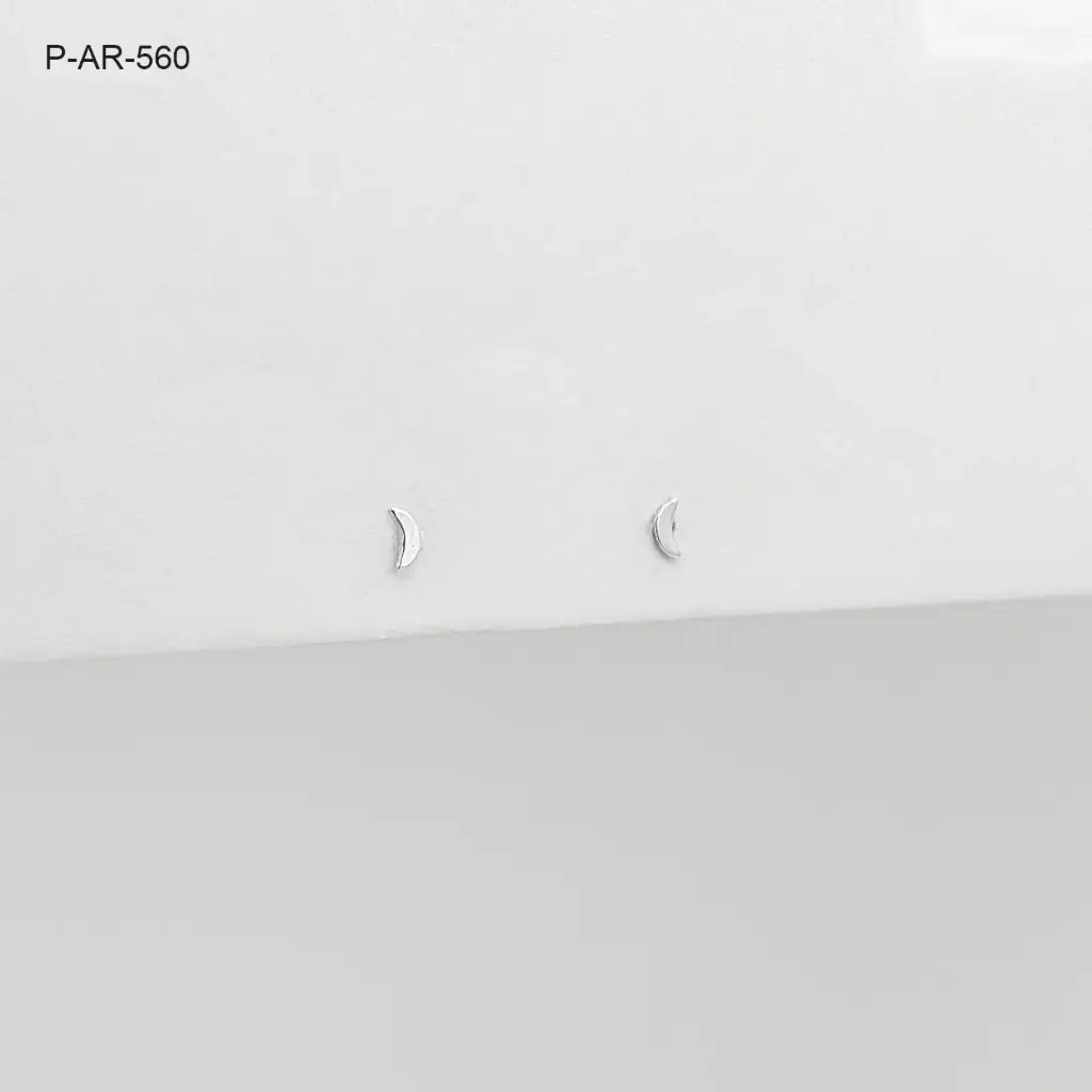 *P-AR-560 TOPO PLATA 925 MINI MEDIALUNAS