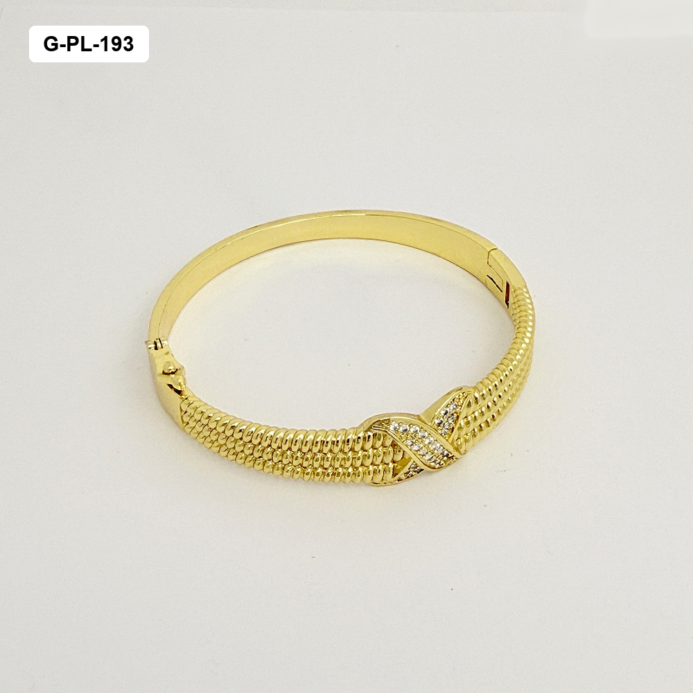 *BRAZALETE EN RODINADO GOLD ARO MICROCIRCONES