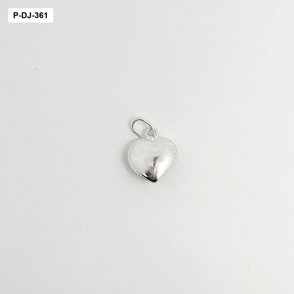 Dije en plata ley 925 corazón soplado