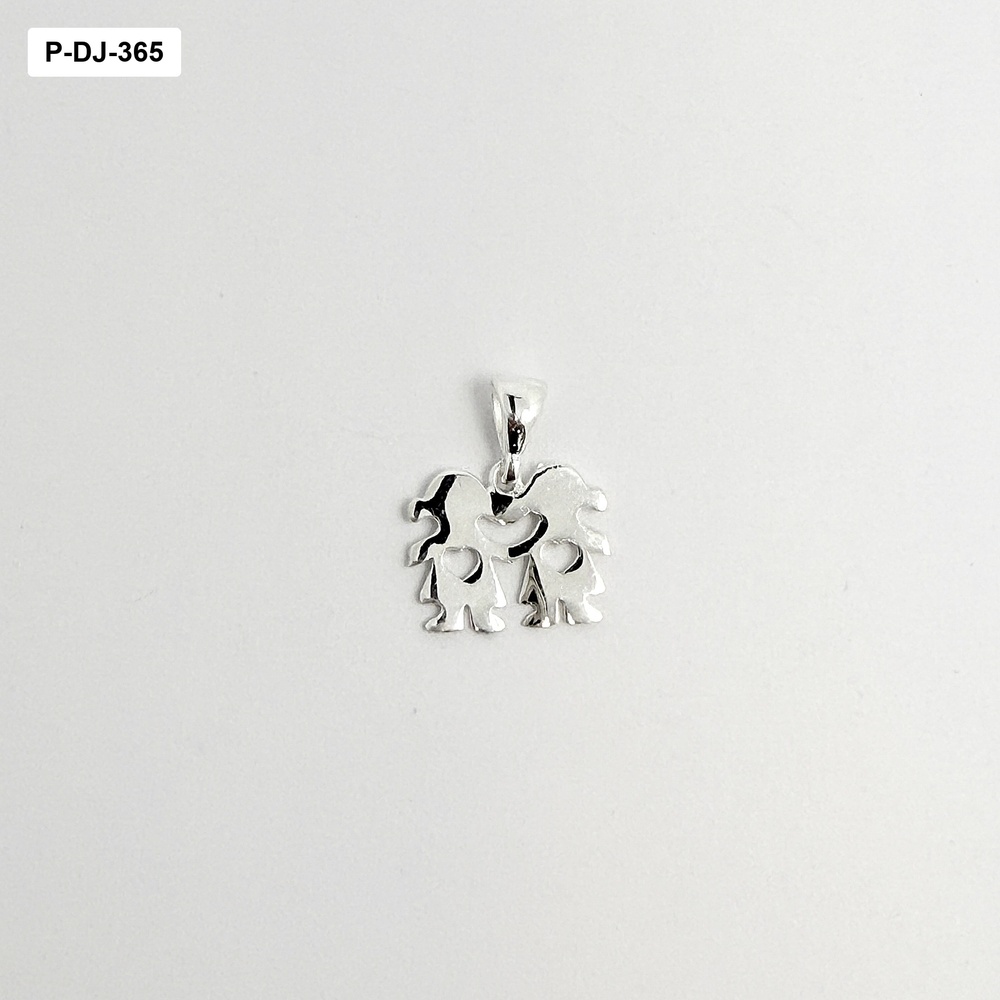*P-DJ-365 DIJE EN PLATA LEY 925 PAREJA DE NIÑAS
