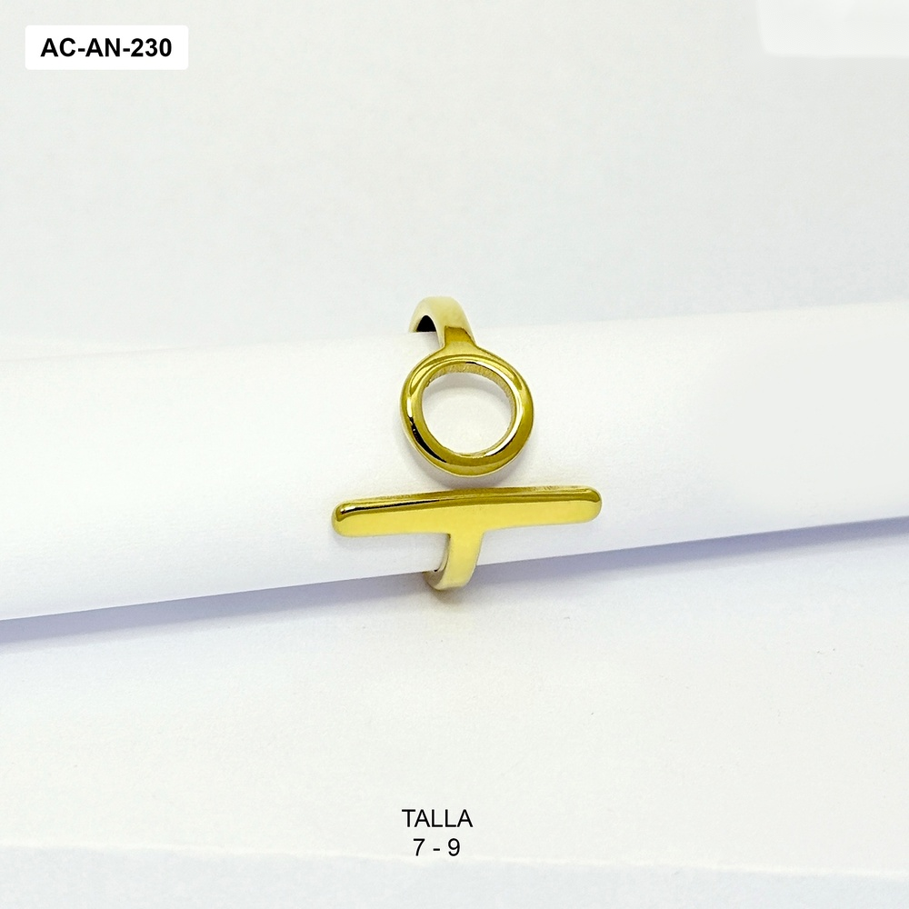 *AC-AN-230 ANILLO EN ACERO BARRA Y ARO