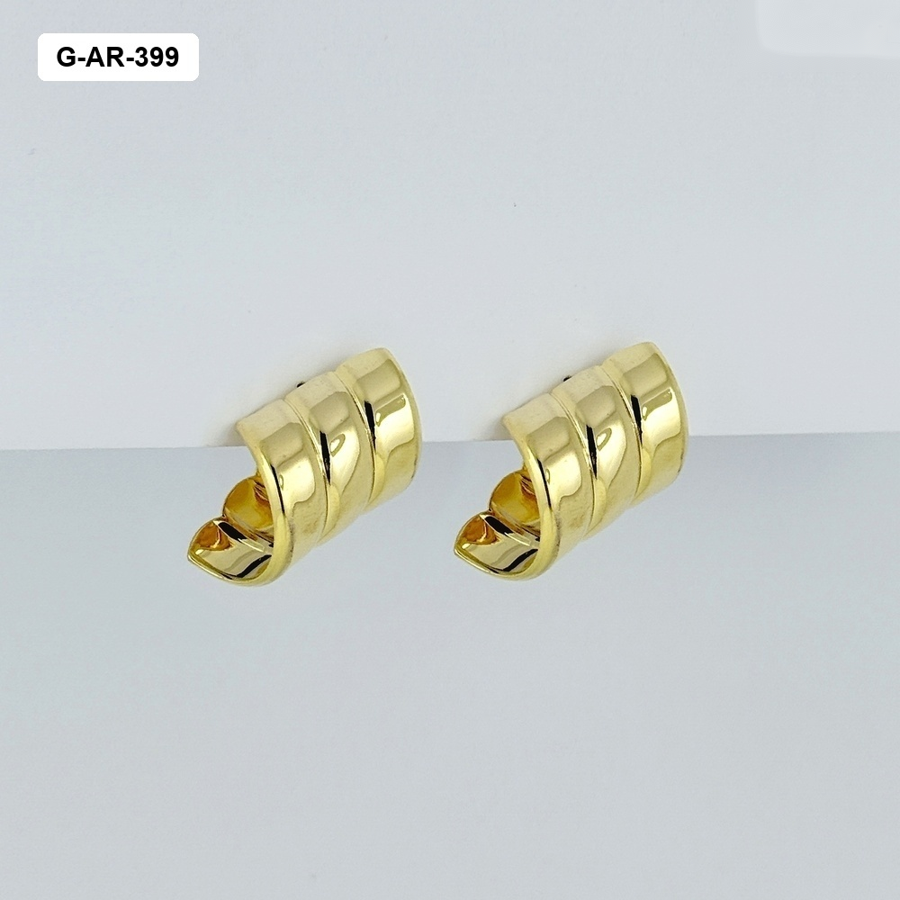 Maxi aretes en rodinado gold estilo old money