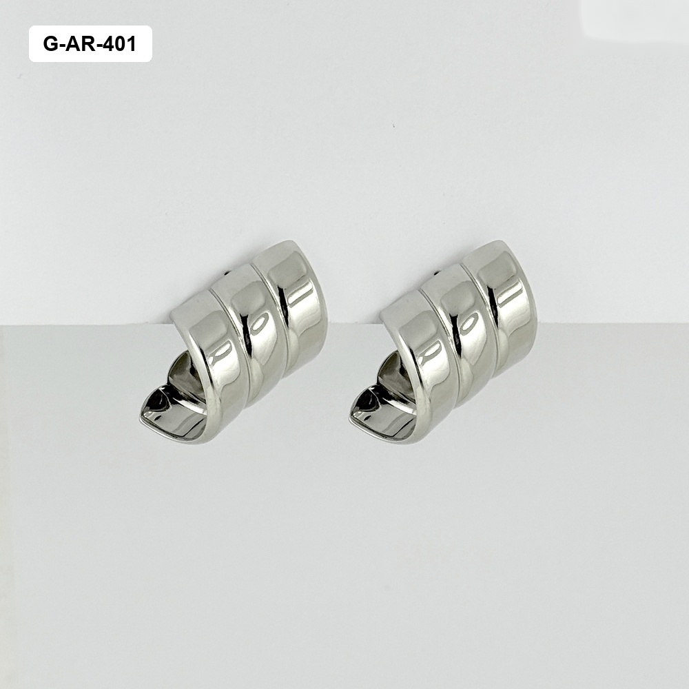 Maxi aretes en rodinado silver estilo old moeny