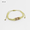 Pulsera en rodinado gold balin canutillo miyuki multicor