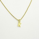 Collar en rodinado gold dije inicial pequeña