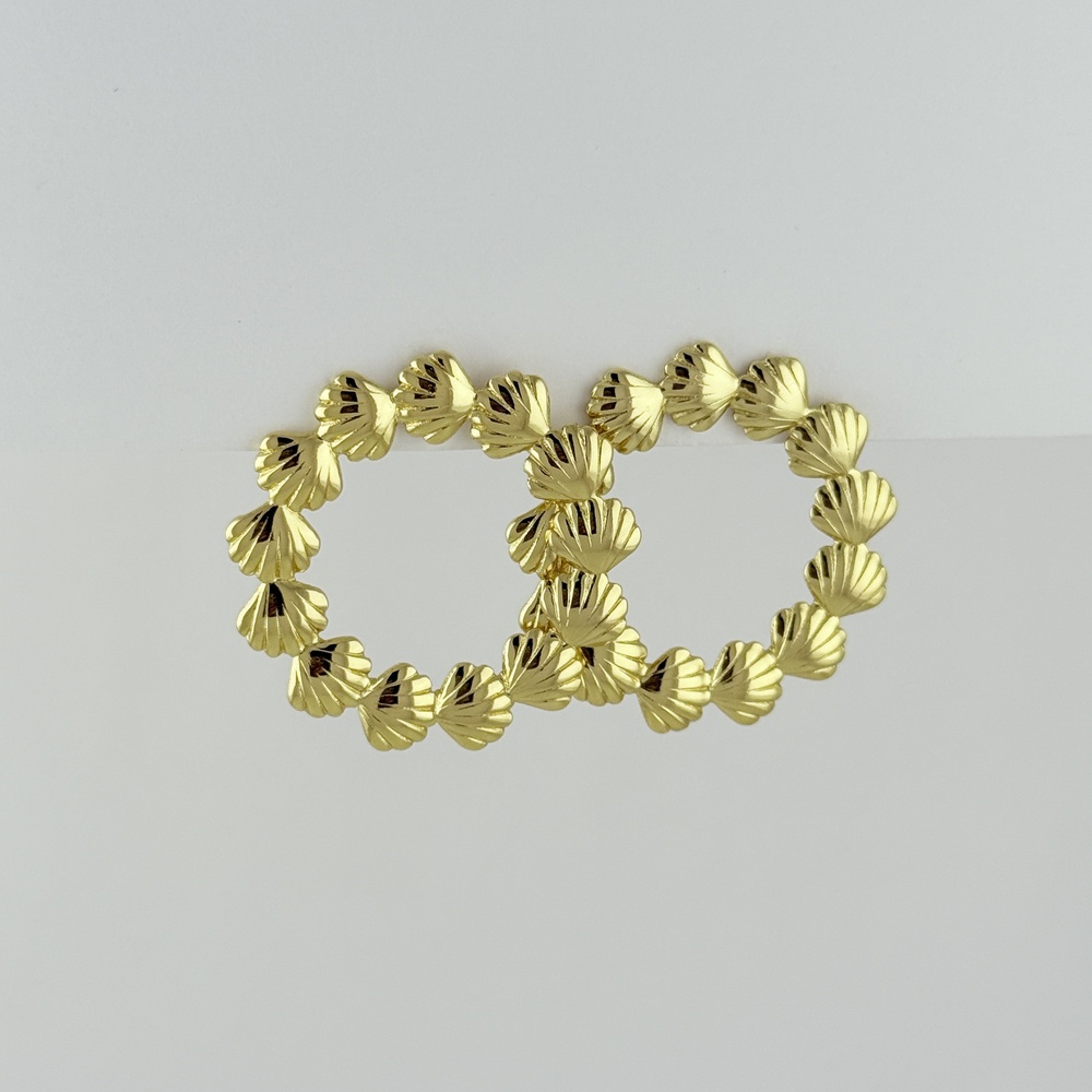 Maxi aretes en acero gold modelo 3