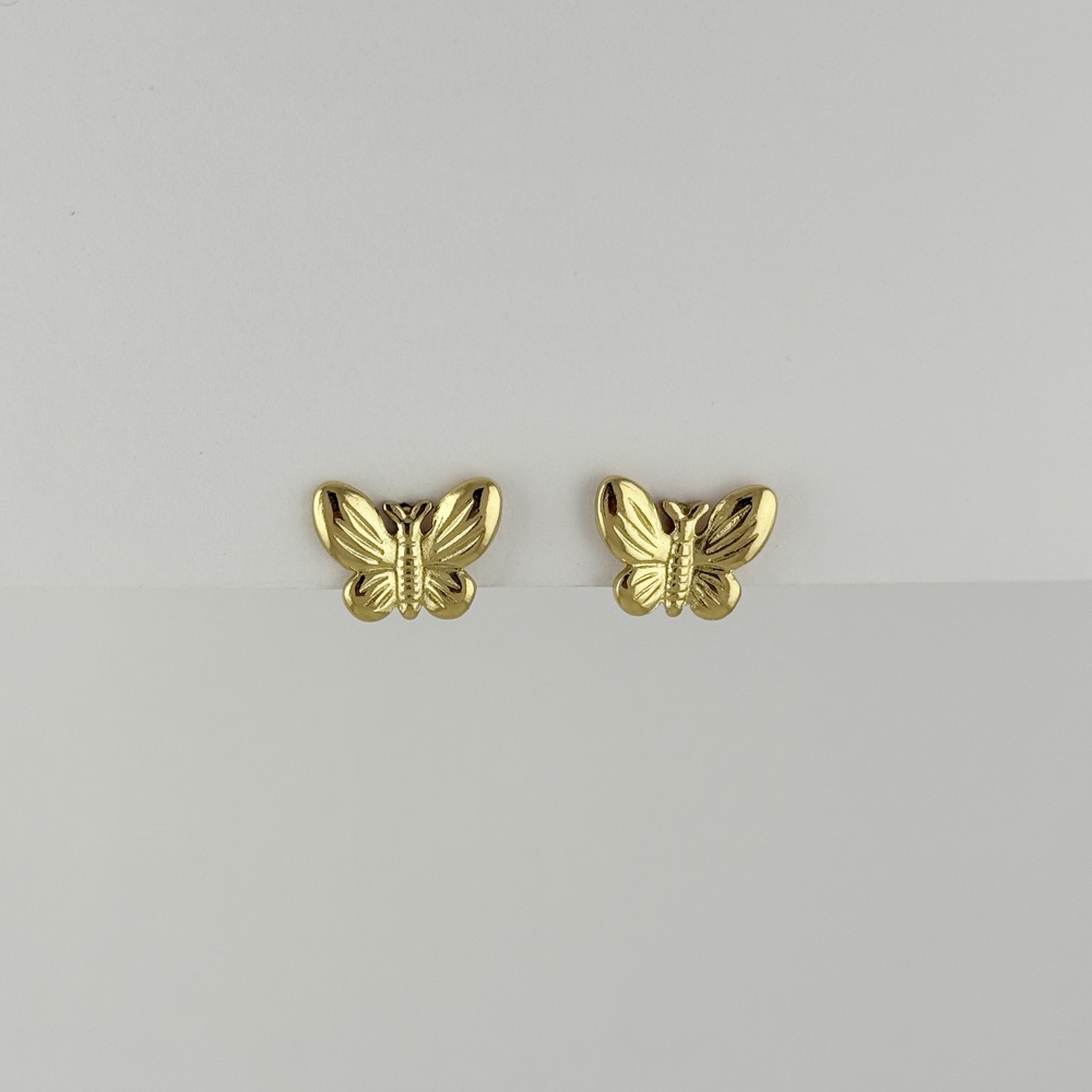Maxi aretes en acero gold modelo 18