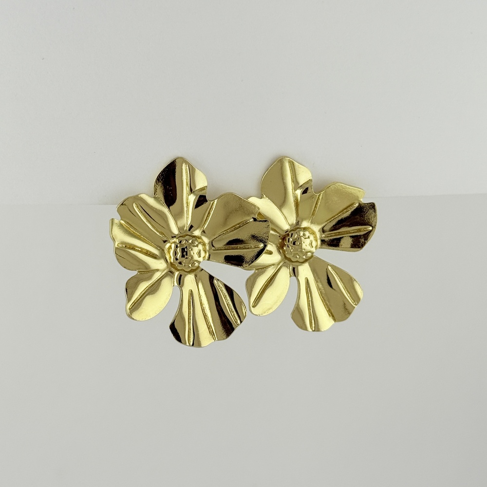 MAXI ARETES EN ACERO GOLD