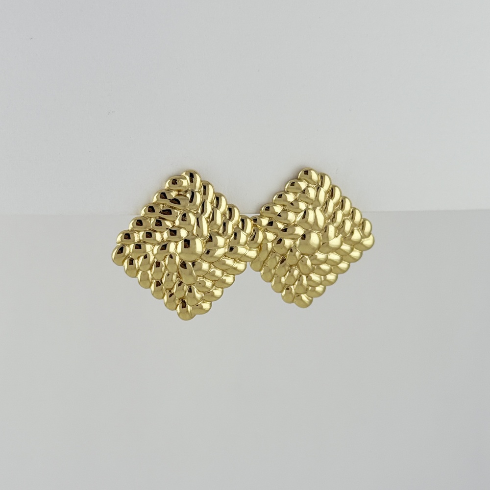 Maxi aretes en acero gold modelo 4