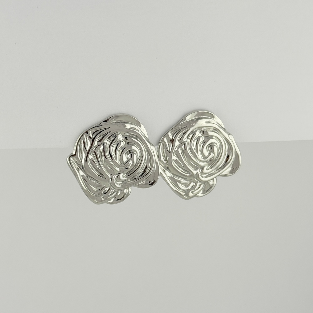 Maxi aretes en acero silver modelo 6
