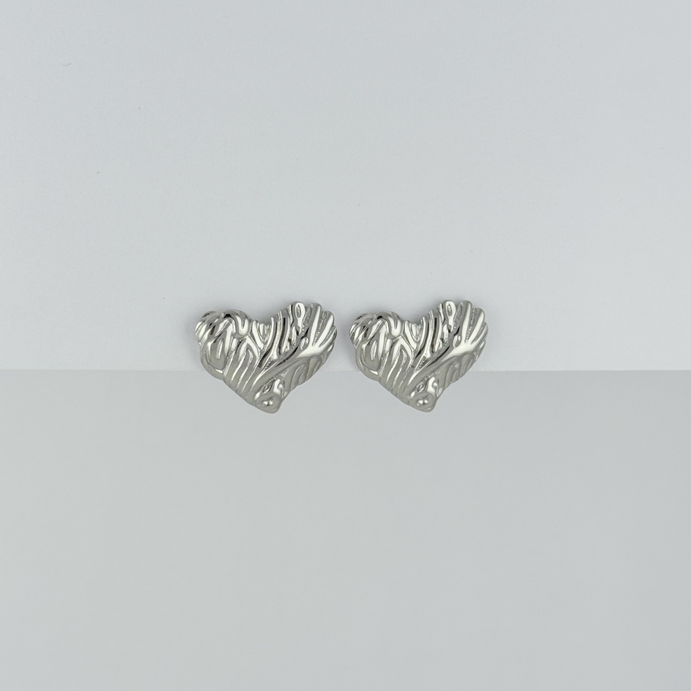 Maxi aretes en acero silver modelo 5