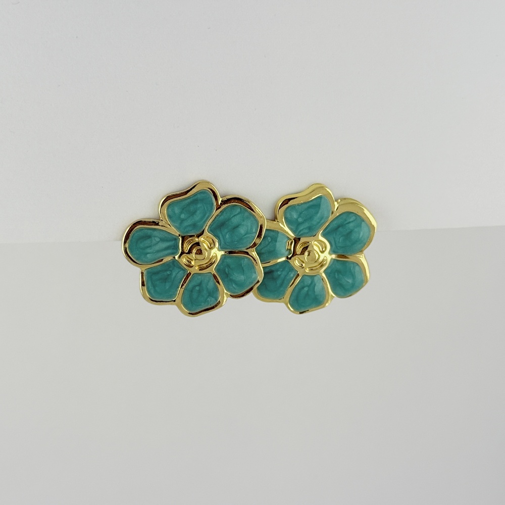 MAXI ARETES EN ACERO GOLD ESMALTADO