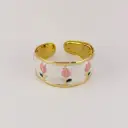 Brazalete en acero gold rigido esmaltado modelo 6