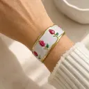 Brazalete en acero gold rigido esmaltado Ref. 5