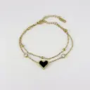 Pulsera en acero gold doble corazón van cleef