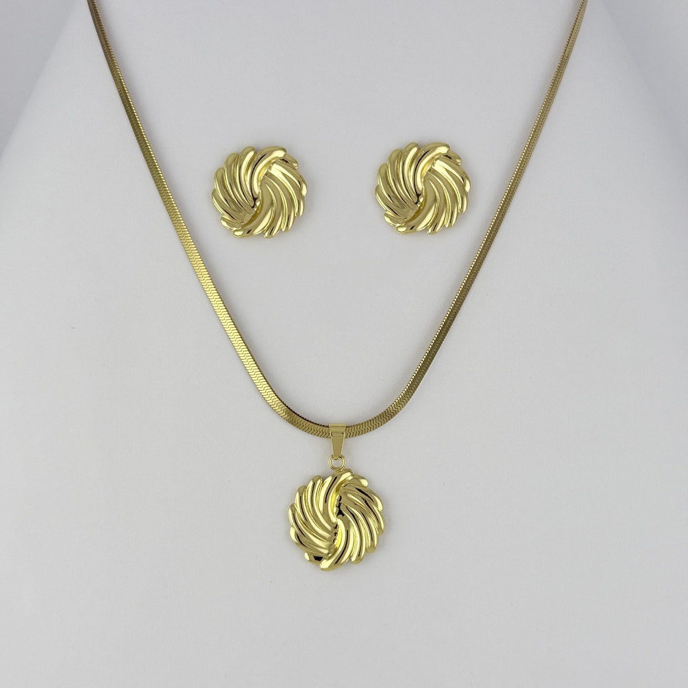 JUEGO EN ACERO GOLD GRANDE CADENA SERPIENTE