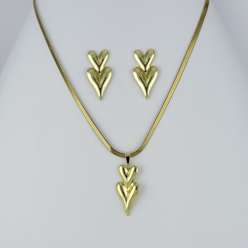 JUEGO EN ACERO GOLD GRANDE CADENA SERPIENTE