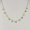 Collar en acero gold van cleef cristales multicolor