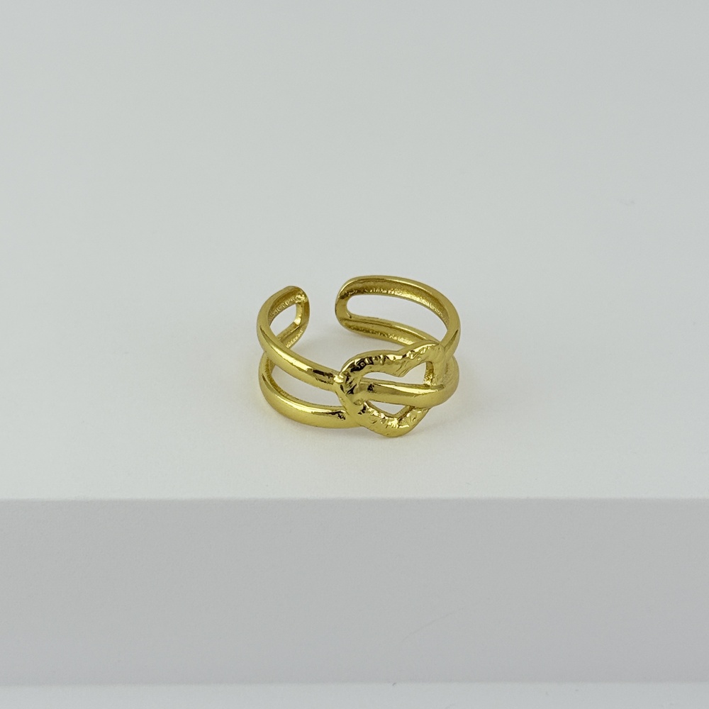 Anillo en acero gold ajustable modelo 45