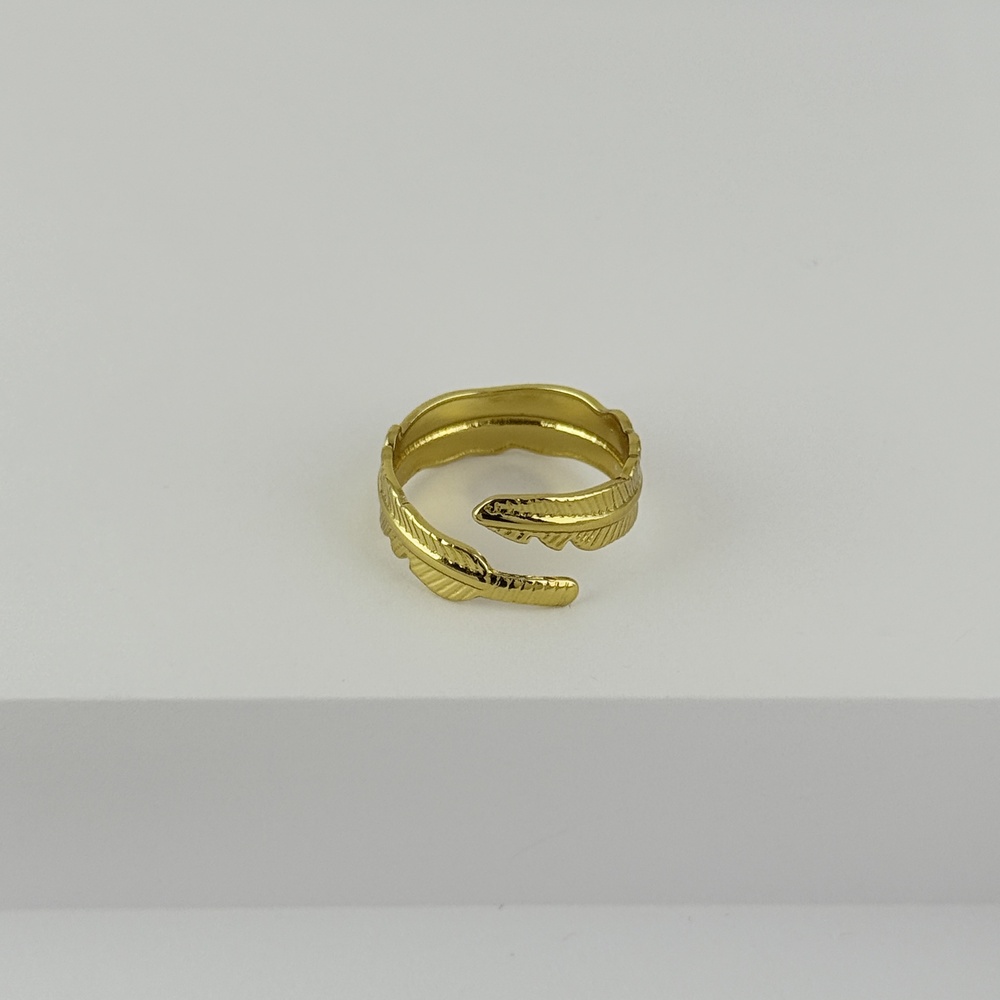 ANILLO EN ACERO GOLD AJUSTABLE