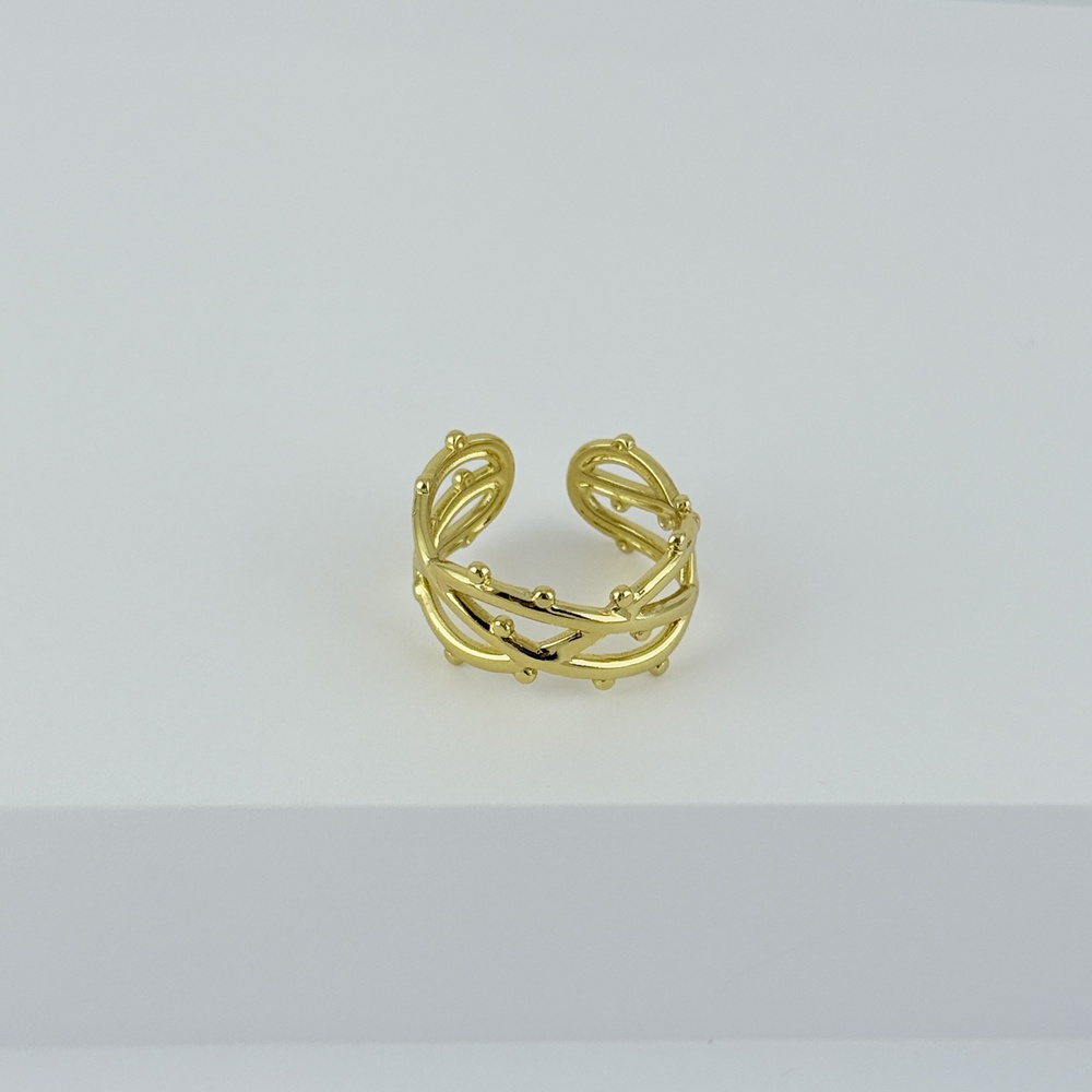 ANILLO EN ACERO GOLD AJUSTABLE