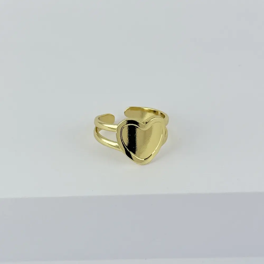 Anillo en acero gold ajustable modelo 59
