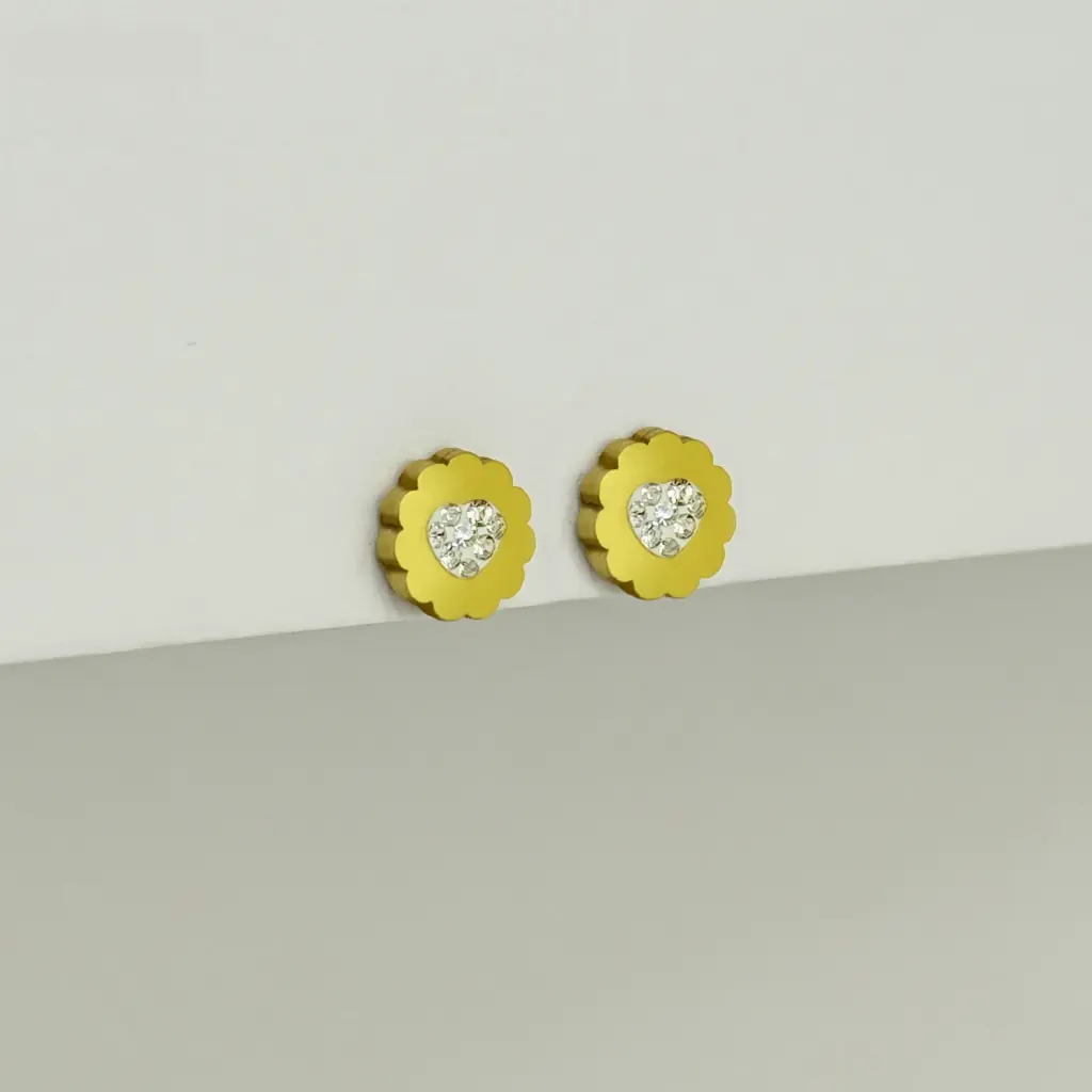 Topo gold mediano figuras cristal tornasol acero modelo 2