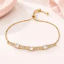 Pulsera en Rodinado Gold Champagne ajustable microcirconia especial