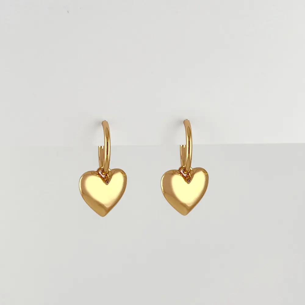 Argolla de presión en Rodinado Gold Champagne dije corazón