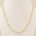 Collar en rodinado Gold Tulipán cristales rosados