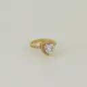 Anillo ajustable en rodinado gold corazón pandora cristal color surtido