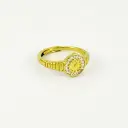Anillo en rodinado gold / silver figura reloj microcircones