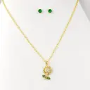 Set en rodinado gold / silver girasol microcircones