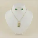 Set en rodinado gold / silver girasol microcircones
