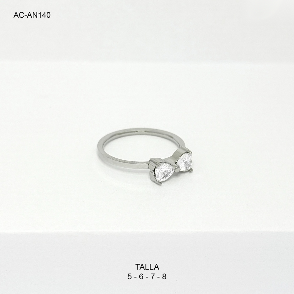 Anillo en acero silver corbatin